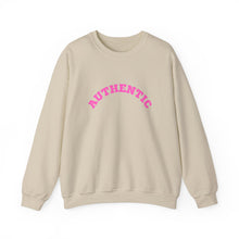 Load image into Gallery viewer, AUTHENTIC Pink Text Unisex Heavy Blend™ Crewneck Sweatshirt Autism Collection