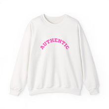 Load image into Gallery viewer, AUTHENTIC Pink Text Unisex Heavy Blend™ Crewneck Sweatshirt Autism Collection