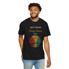 Load image into Gallery viewer, "MATTHEWS" Family Reunion BLACK T-Shirt | Tree Design | August 2025 | Unisex (Mens and Womens)