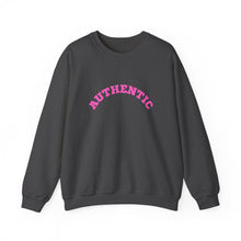 Load image into Gallery viewer, AUTHENTIC Pink Text Unisex Heavy Blend™ Crewneck Sweatshirt Autism Collection