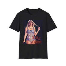 Load image into Gallery viewer, Showgirl Vibes Unisex T-Shirt, Concert Merch, Casual Wear, Music Fan Shirt, Gift for Her, Pop Culture Apparel