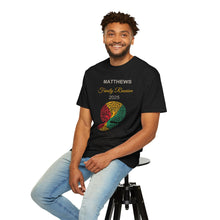 Load image into Gallery viewer, "MATTHEWS" Family Reunion BLACK T-Shirt | Tree Design | August 2025 | Unisex (Mens and Womens)