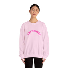 Load image into Gallery viewer, AUTHENTIC Pink Text Unisex Heavy Blend™ Crewneck Sweatshirt Autism Collection