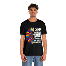 Load image into Gallery viewer, "AUTISM TRUE COLORS" Unisex Jersey Short Sleeve Tee