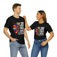 Load image into Gallery viewer, "AUTISM TRUE COLORS" Unisex Jersey Short Sleeve Tee