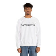 Load image into Gallery viewer, "AUTHENTIC" tone on tone Unisex Heavy Blend™ Crewneck Sweatshirt Autism Collection