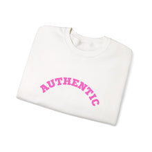 Load image into Gallery viewer, AUTHENTIC Pink Text Unisex Heavy Blend™ Crewneck Sweatshirt Autism Collection