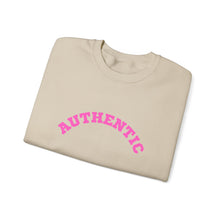 Load image into Gallery viewer, AUTHENTIC Pink Text Unisex Heavy Blend™ Crewneck Sweatshirt Autism Collection