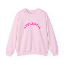 Load image into Gallery viewer, AUTHENTIC Pink Text Unisex Heavy Blend™ Crewneck Sweatshirt Autism Collection