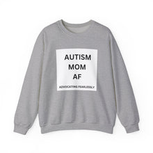 Load image into Gallery viewer, "AUTISM MOM AF: Advocating Fearlessly" Unisex Heavy Blend™ Crewneck Sweatshirt