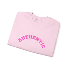 Load image into Gallery viewer, AUTHENTIC Pink Text Unisex Heavy Blend™ Crewneck Sweatshirt Autism Collection