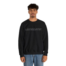 Load image into Gallery viewer, "AUTHENTIC" tone on tone Unisex Heavy Blend™ Crewneck Sweatshirt Autism Collection