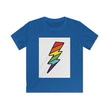 Load image into Gallery viewer, "Rainbow Lightning" Kids Softstyle Tee