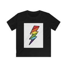 Load image into Gallery viewer, "Rainbow Lightning" Kids Softstyle Tee