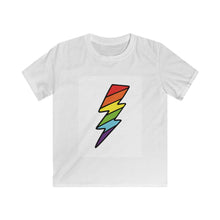 Load image into Gallery viewer, "Rainbow Lightning" Kids Softstyle Tee