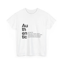 Load image into Gallery viewer, &quot;Authentic Defined&quot; - Unisex Heavy Cotton Tee - Minimalist Design Statement T-Shirt
