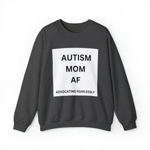 Load image into Gallery viewer, &quot;AUTISM MOM AF: Advocating Fearlessly&quot; Unisex Heavy Blend™ Crewneck Sweatshirt
