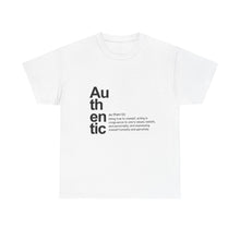Load image into Gallery viewer, &quot;Authentic Defined&quot; - Unisex Heavy Cotton Tee - Minimalist Design Statement T-Shirt
