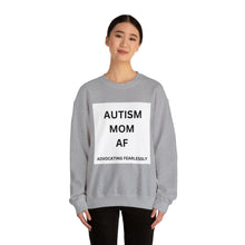 Load image into Gallery viewer, &quot;AUTISM MOM AF: Advocating Fearlessly&quot; Unisex Heavy Blend™ Crewneck Sweatshirt
