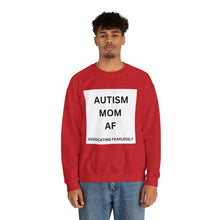 Load image into Gallery viewer, &quot;AUTISM MOM AF: Advocating Fearlessly&quot; Unisex Heavy Blend™ Crewneck Sweatshirt
