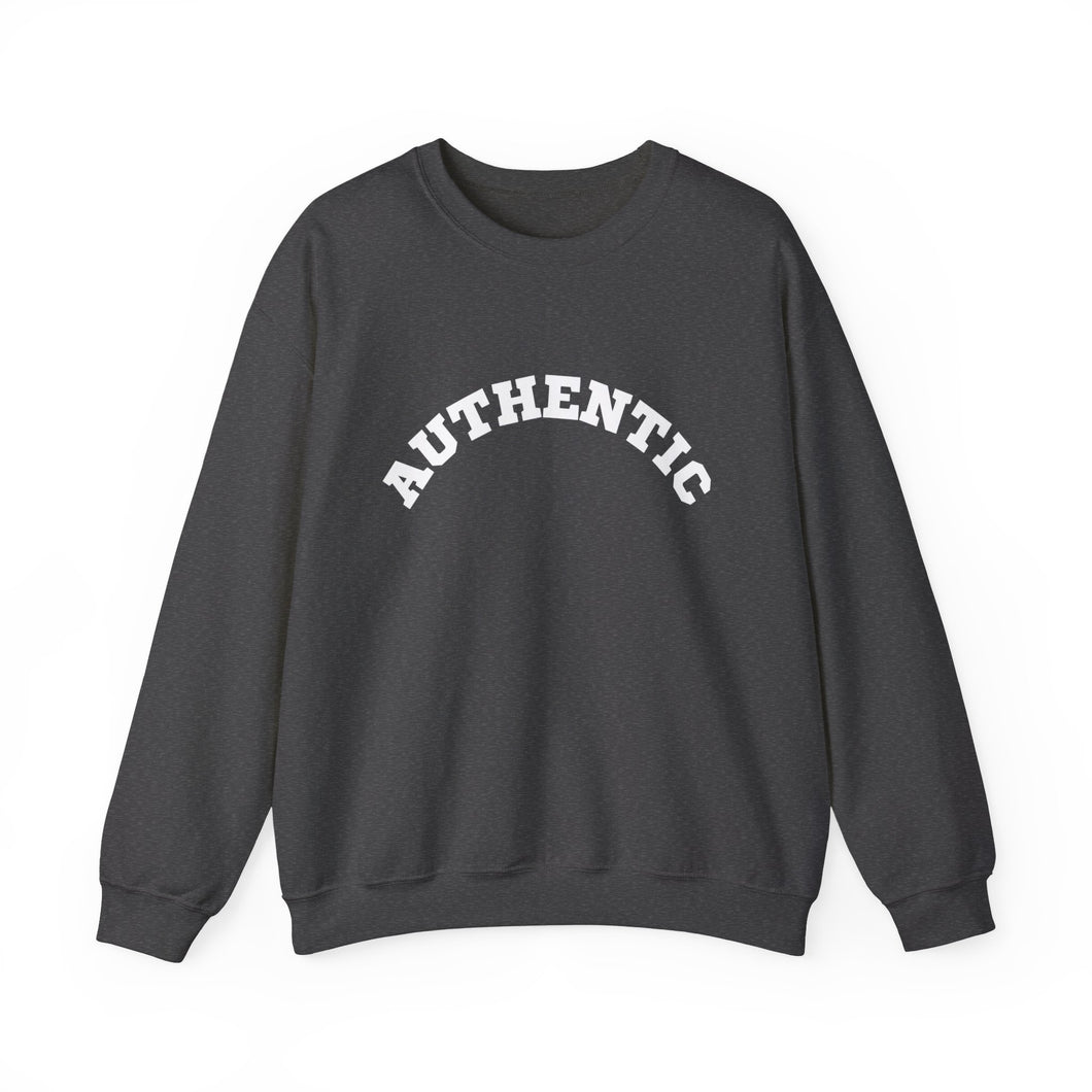 AUTHENTIC White Text Unisex Heavy Blend™ Crewneck Sweatshirt Autism Collection