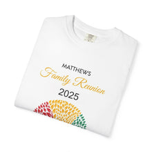 Load image into Gallery viewer, Custom &quot;MATTHEWS&quot; Family Reunion T-Shirt | Tree Design | August 2025 | Unisex (Mens and Womens)
