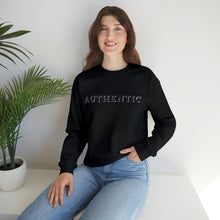 Load image into Gallery viewer, &quot;AUTHENTIC&quot; tone on tone Unisex Heavy Blend™ Crewneck Sweatshirt Autism Collection
