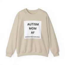 Load image into Gallery viewer, &quot;AUTISM MOM AF: Advocating Fearlessly&quot; Unisex Heavy Blend™ Crewneck Sweatshirt
