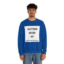 Load image into Gallery viewer, &quot;AUTISM MOM AF: Advocating Fearlessly&quot; Unisex Heavy Blend™ Crewneck Sweatshirt
