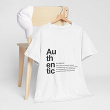 Load image into Gallery viewer, &quot;Authentic Defined&quot; - Unisex Heavy Cotton Tee - Minimalist Design Statement T-Shirt
